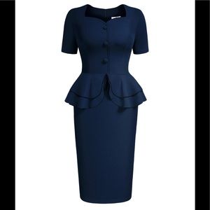 1940’s Retro Sweetheart Peplum dress